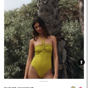 Women Zara RUCHED SWIMSUIT